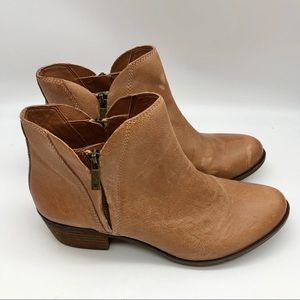 Lucky Brand Tan Leather Brenon Ankle Bootie Size 9